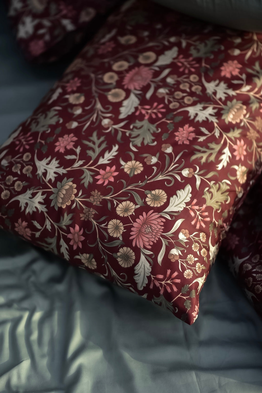 Burgundy meadow - 7 Piece Comforter Set